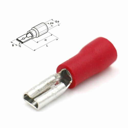 Insulated Female Spade Wire Crimp Terminal FDD1.25110 2216 AWG